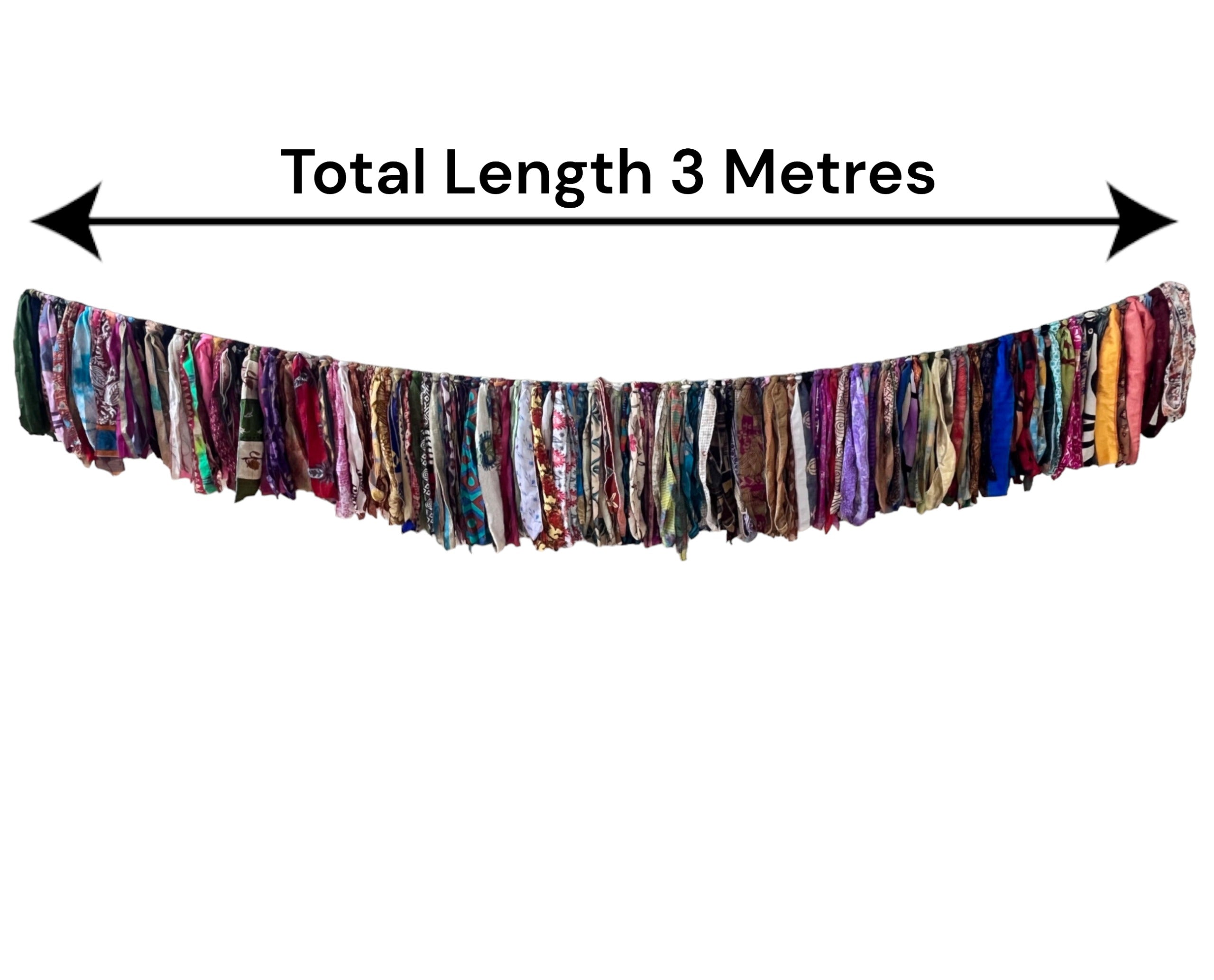 Eco-Friendly Silk Sari Valance - Bohemian Decor